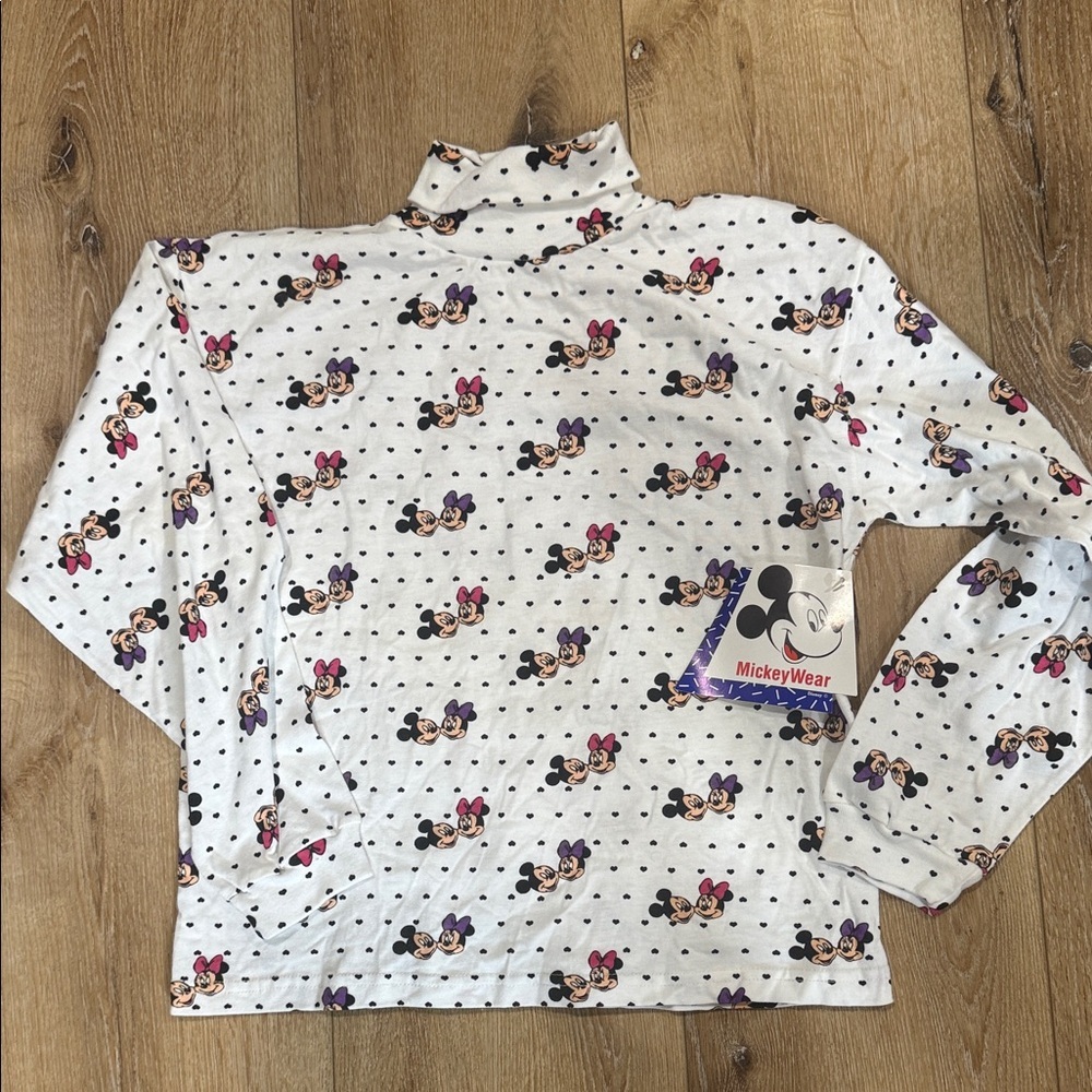 Deadstock Vintage Mickey & Minnie Mouse Long Sleeve Turtleneck